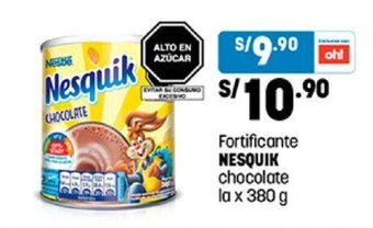 Plaza Vea Fortificante NESQUIK chocolate la x 380 g oferta
