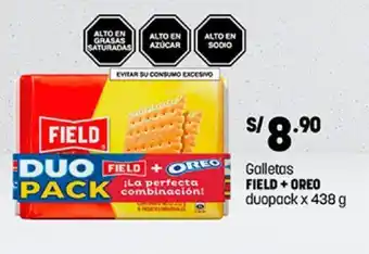 Plaza Vea Galletas FIELD + OREO duopack x 438 g oferta