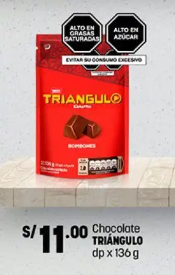 Plaza Vea Chocolate TRIÁNGULO dp x 136 g oferta