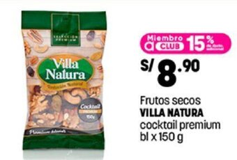 Plaza Vea Frutos secos VILLA NATURA cocktail premium bl x 150 g oferta