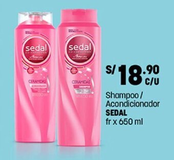 Plaza Vea Shampoo/ Acondicionador SEDAL fr x 650 ml oferta