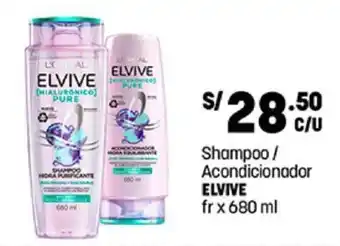Plaza Vea Shampoo / Acondicionador ELVIVE fr x 680 ml oferta