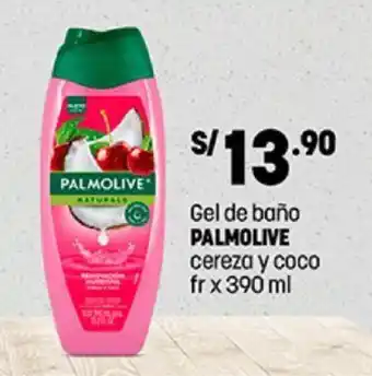 Plaza Vea Gel de baño PALMOLIVE cereza y coco fr x 390 ml oferta