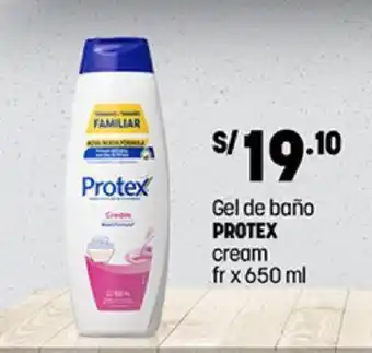 Plaza Vea Gel de baño PROTEX cream fr x 650 ml oferta