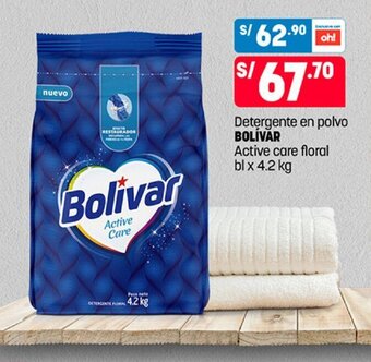 Plaza Vea Detergente en polvo BOLIVAR Active care floral bl x 4.2 kg oferta