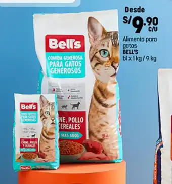 Plaza Vea Alimento para gatos BELL'S bl x 1kg / 9 kg oferta