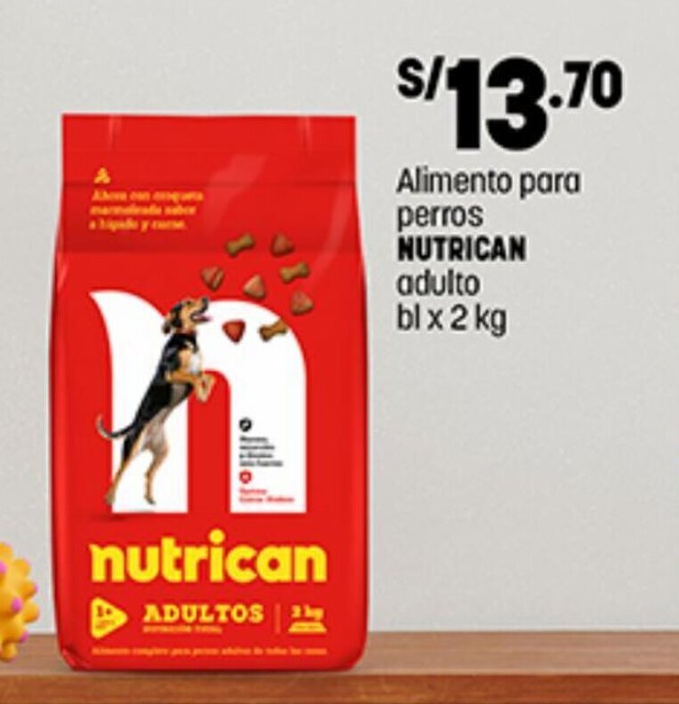 Plaza Vea Alimento para perros NUTRICAN adulto bl x 2 kg oferta