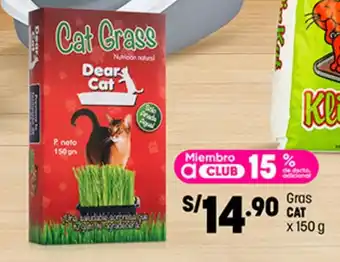 Plaza Vea Gras CAT x 150 g oferta