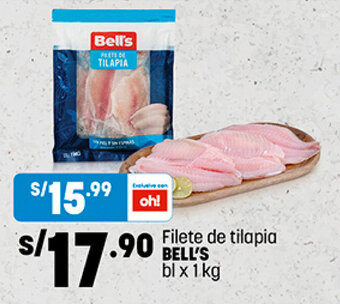 Plaza Vea Filete de tilapia BELL'S bl x 1 kg oferta