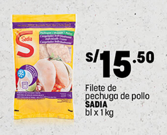 Plaza Vea Filete de pechuga de pollo SADIA bl x 1 kg oferta