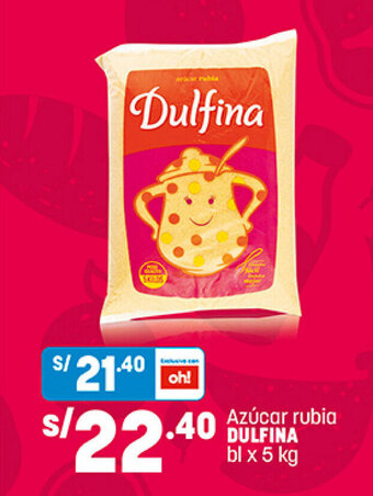 Plaza Vea Azúcar rubia DULFINA bl x 5 kg oferta