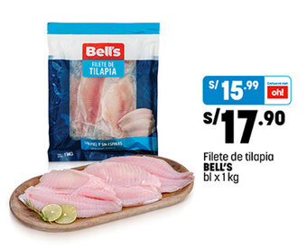 Plaza Vea Filete de tilapia BELL'S bl x 1 kg oferta