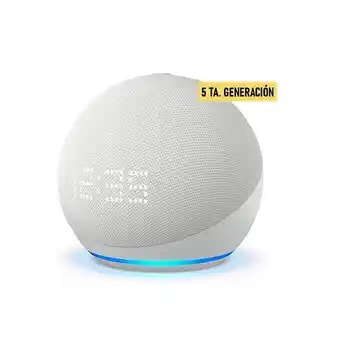 Linio Echo dot con reloj modelo 2022 - amazon - smart home - blanco glaciar oferta