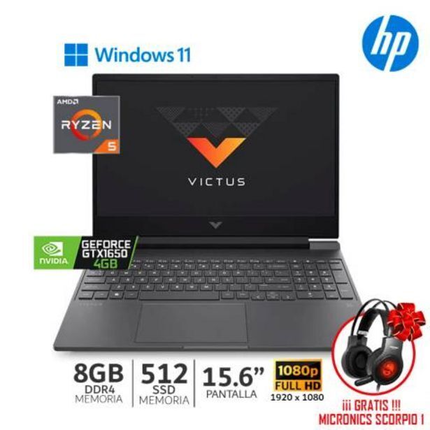 Linio Laptop hp victus 15-fb0101la amd ryzen 5 serie 5000 8gb ram 512gb ssd  w11 -  6f7g3la oferta