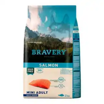 Linio Comida para perro adulto raza pequeña bravery salmón 2kg oferta