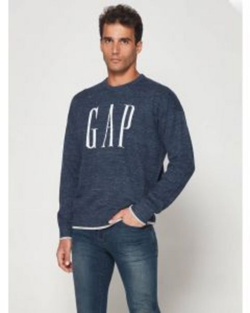 GAP Chompa logo intarsia crew hombre oferta