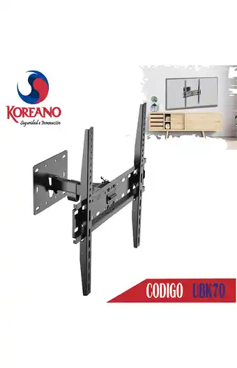 Tiendas EFE Rack movible para tv koreano ubk70 32 a 60 negro oferta