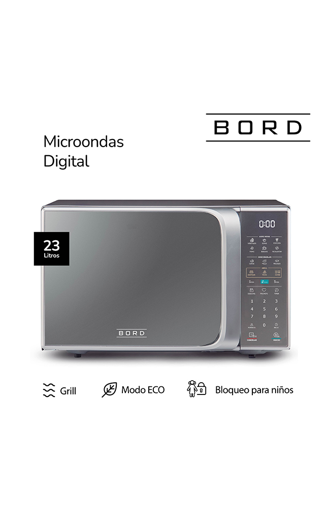 Tiendas EFE Horno microondas bord 23lt bo123dme plateado oferta