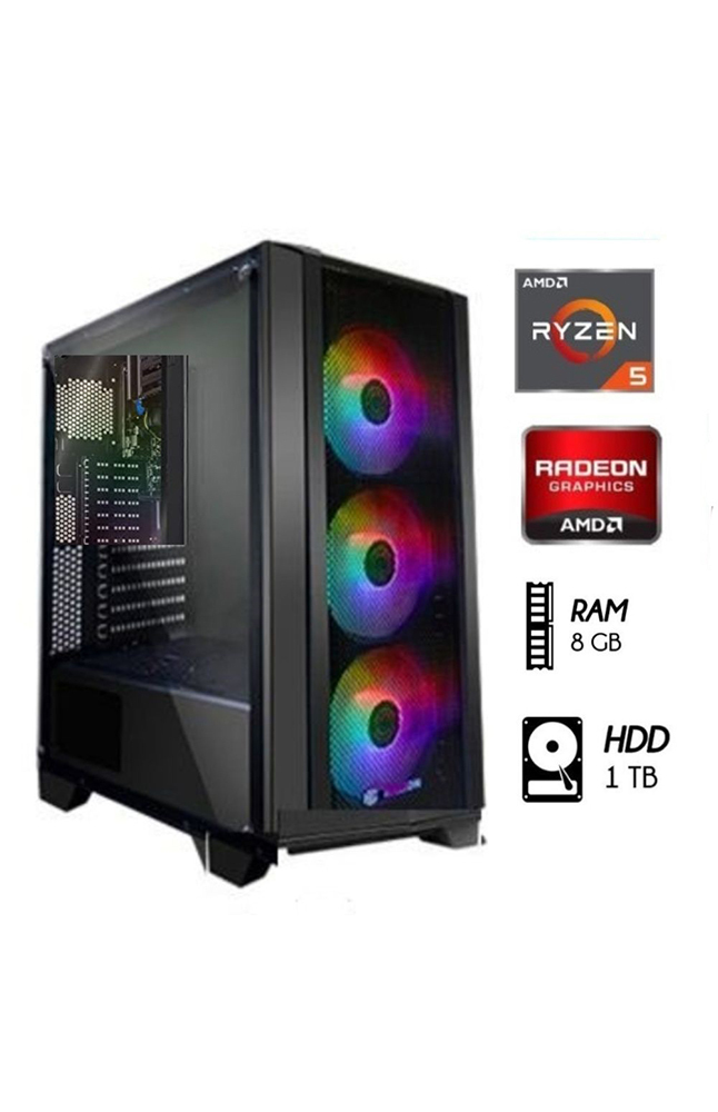Tiendas EFE Cpu gamer amd ryzen 5 8gb 1tb hdd oferta