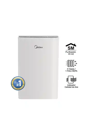 Tiendas EFE Purificador de aire midea 50w us-kj200g-d41 blanco oferta