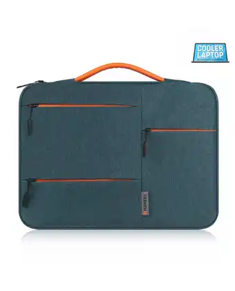 Tiendas EFE Funda para laptop haweel 15 - 17 verde con naranja oferta
