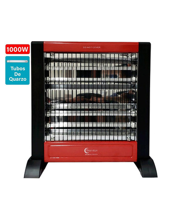 Tiendas EFE Calentador eléctrico de quarzo trevely 1000w thc-011 negro y rojo oferta