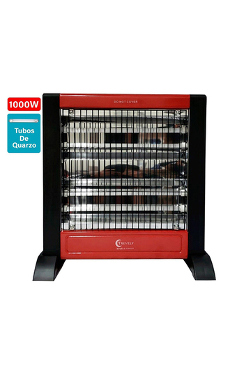 Tiendas EFE Calentador eléctrico de quarzo trevely 1000w thc-011 negro y rojo oferta