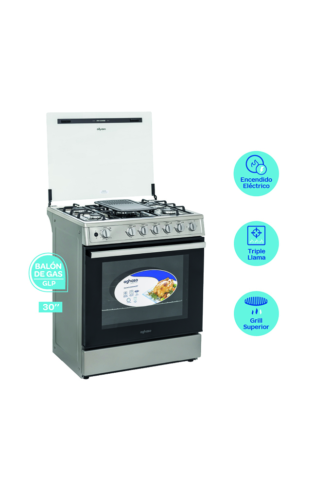 Tiendas EFE Cocina profesional 5 hornillas glp aghaso oferta