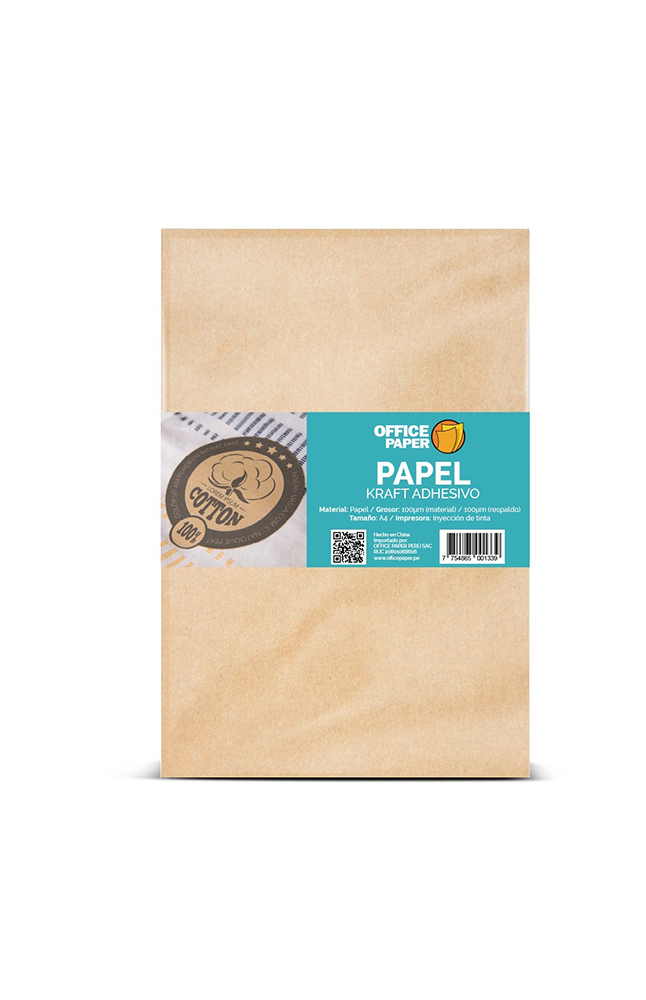 Tiendas EFE Papel kraft adhesivo x 5 hojas office paper oferta