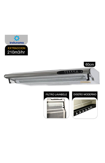 Campana extractora indurama 3 velocidades cei-602crp