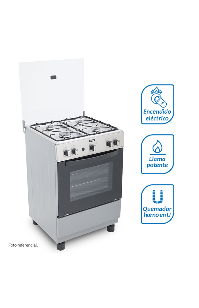 Tiendas EFE Cocina de pie coldex 4 quemadores 61cm cx602 silver oferta