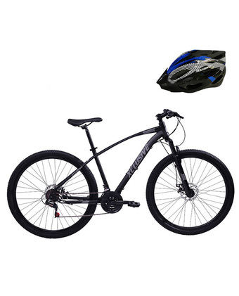 Tiendas EFE Bicicleta acero xclusive aro 29 n/g + casco xclusive mtb azul l oferta