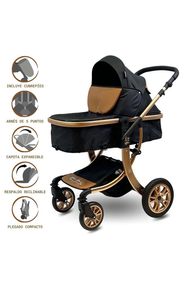 Tiendas EFE Coche cuna moises alfa negro oferta