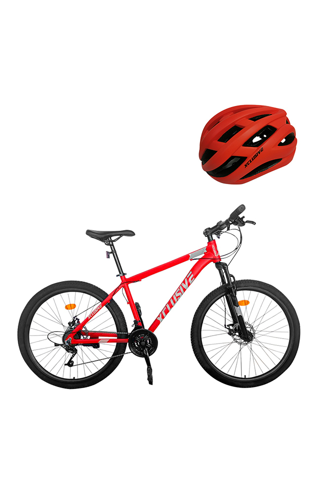 Tiendas EFE Bicicleta xclusive aluminio aro 29 + casco mtb rojo m oferta