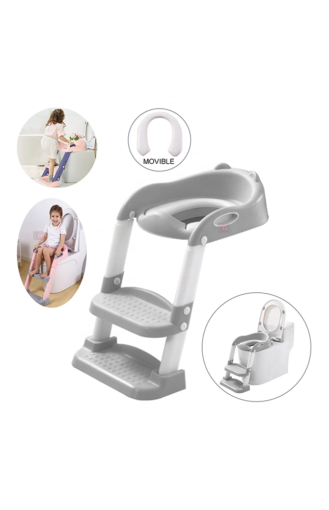 Tiendas EFE Asiento doux bebe de baño para niños con escalera db-0035b gris oferta