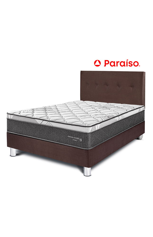 Tiendas EFE Dormitorio paraíso pocket star 2plz chocolate oferta