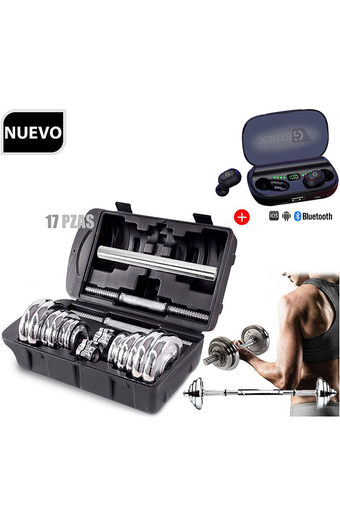 Tiendas EFE Audífonos js2 + set de pesas 20kg oferta
