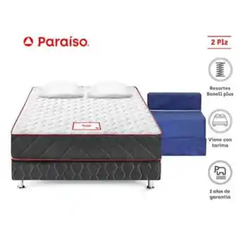 Linio Cama nappy 2 plazas paraíso + sofá cama + 2 almohadas oferta