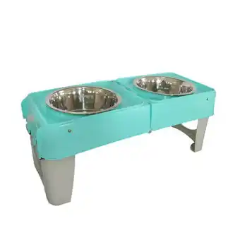 Comercial Li Mesa plegable c/platos mascotas azul (fsd-m) 60x23x24cm oferta