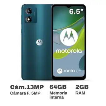 Oechsle Celular motorola moto e13 6.5 2gb ram 64gb verde aurora oferta