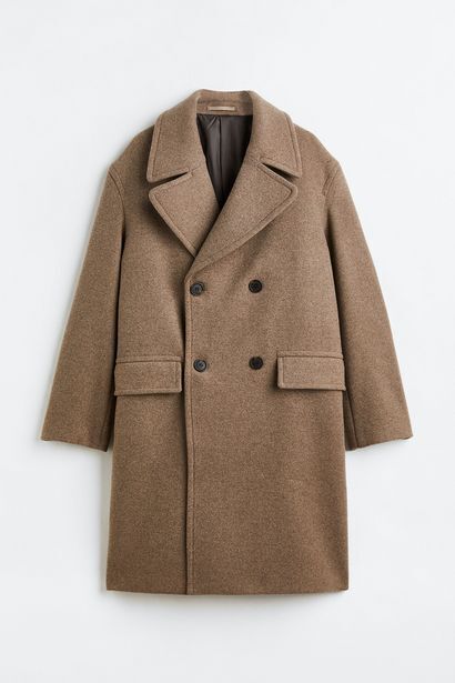 H&M Abrigo de doble botonadura en mezcla de lana oferta