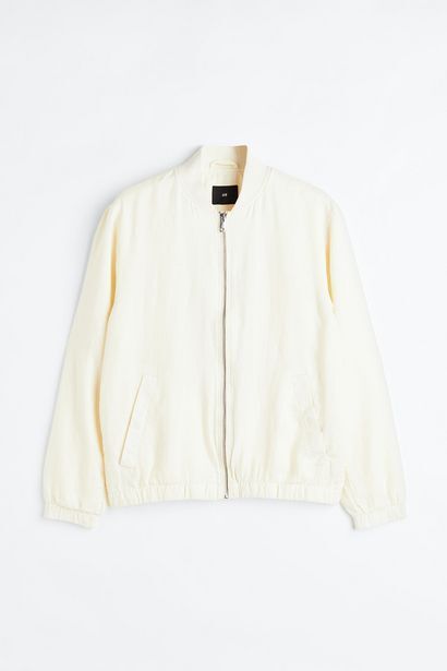 H&M Casaca bomber de lino oferta