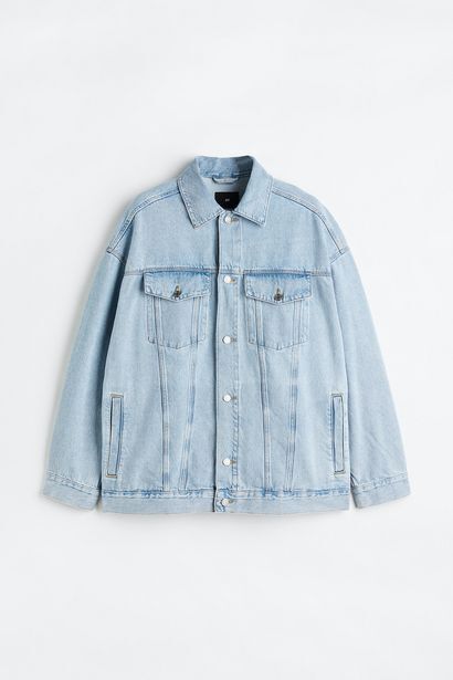 H&M Casaca denim oversized fit oferta
