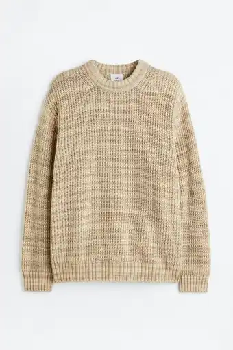 H&M Chompa tejida en punto acanalado relaxed fit oferta