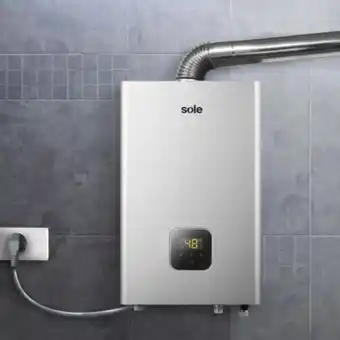 Sole Calentador instantáneo glp c/acc 14l digital tiro forzado oferta