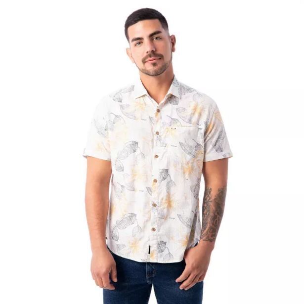 Pionier Camisa popelina estamp. freddo m/corta oferta