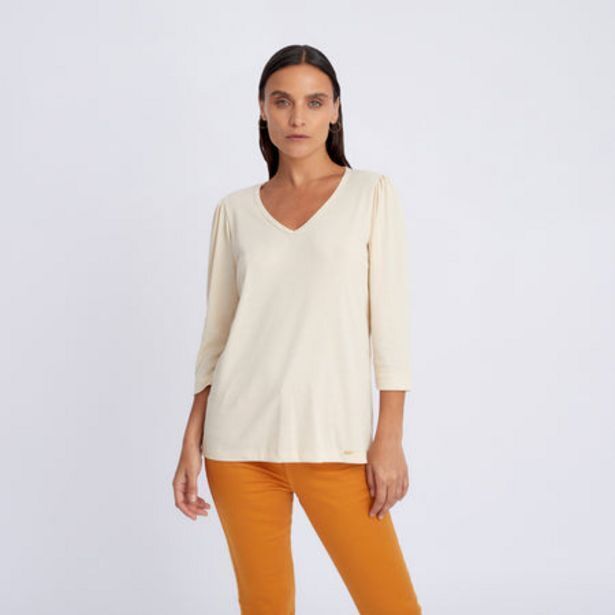 Fina Perú Polo brindis beige oferta