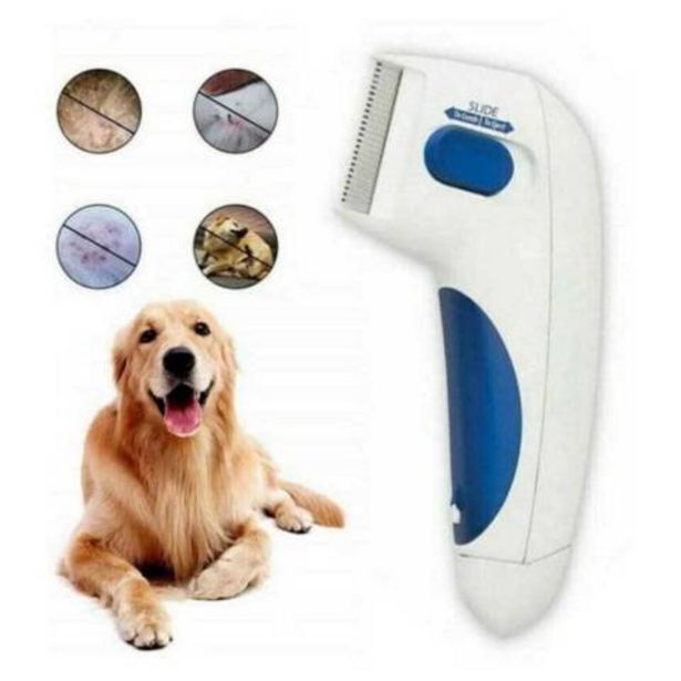 Maestro Peine cepillo eléctrico anti pulgas para mascotas perro gato oferta