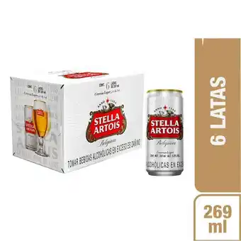 Vivanda Cerveza stella artois lata 269ml 6 pack oferta