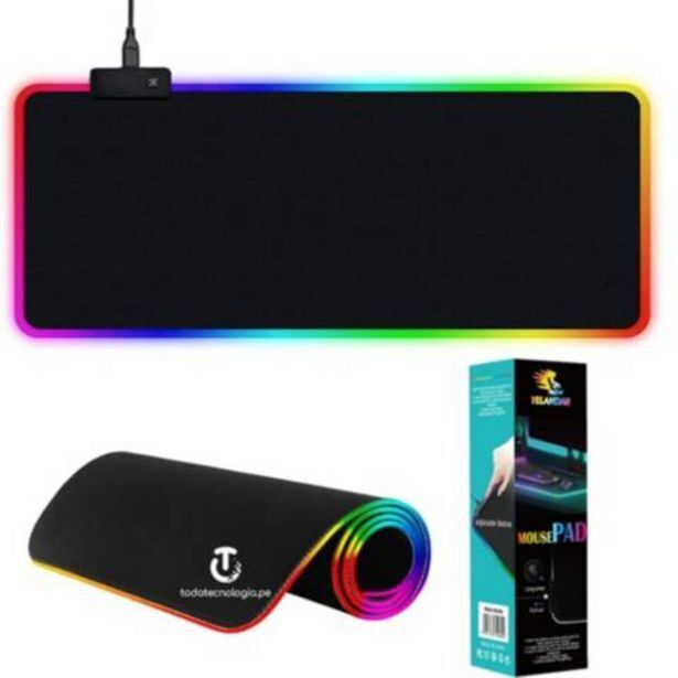 Linio Pad mouse gamer rgb retro iluminada de 80x30cmx04mm oferta